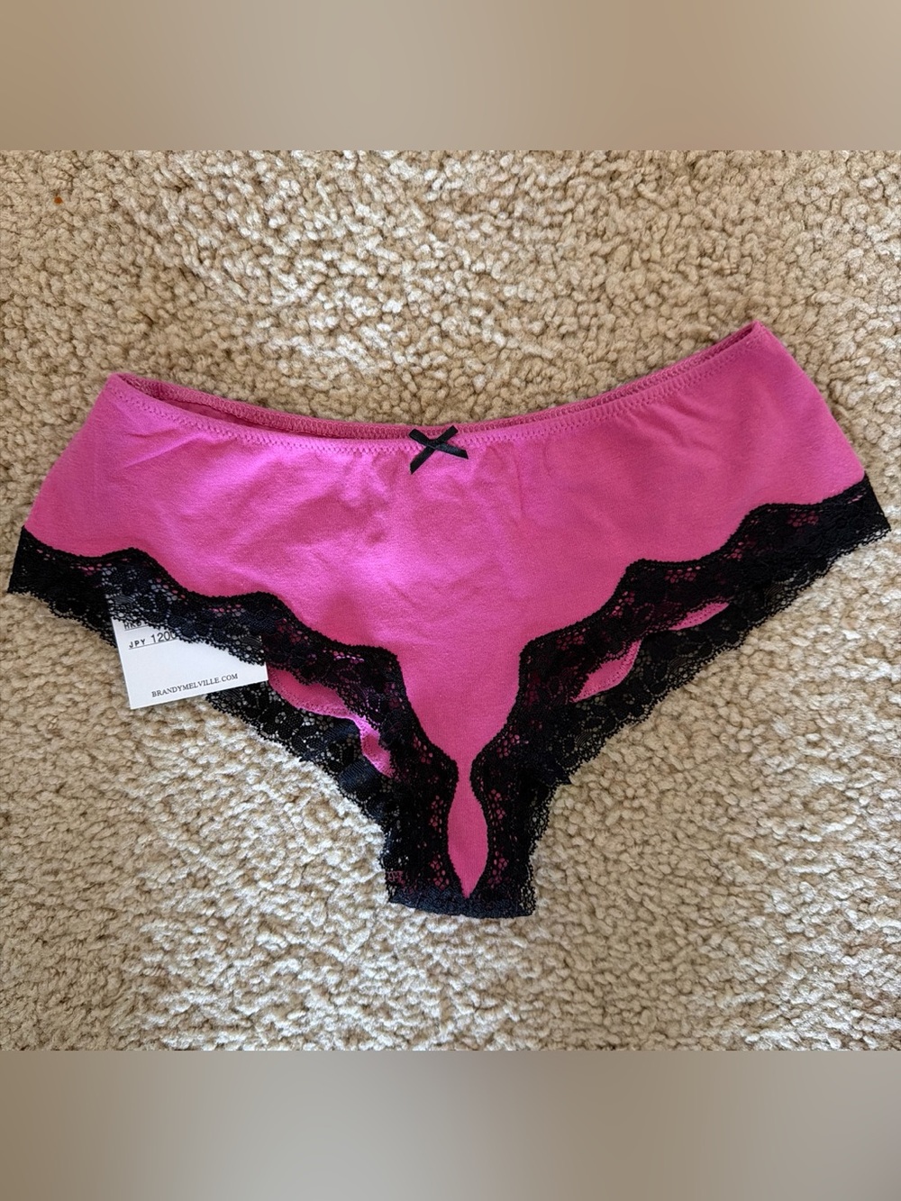 Brandy melville fuchsia pink lace underwear